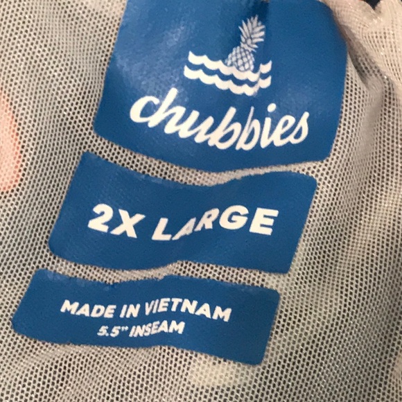 Chubbies Swim Trunks Mens XXL Blue Electric Avenue Tropical Shorts Lined Surf - Picture 3 of 10